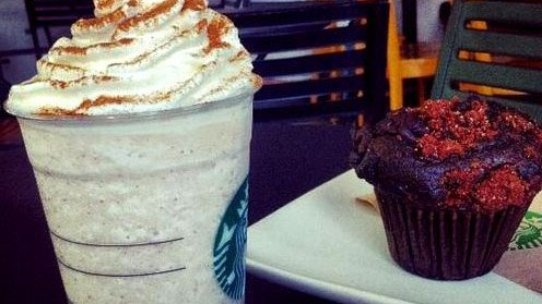 Cinnamon Roll Frappuccino® Blended Coffee.